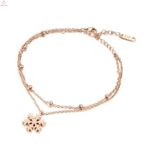 Dubai nova moda fantasia design mulheres pulseira de ouro, mão cadeia menina pulseira jóias senhora rosa pulseira de ouro